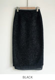 Mittel See-Through Pearl Tweed Long Skirt