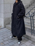 Long Maxi Overfit Hooded Trench Coat