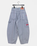Kaden Stripe Patch Carpenter Balloon Wide Denim Pants