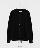 Kipo string round over wool knit cardigan