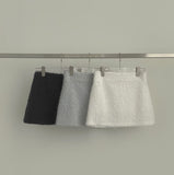 Soft Fur Fluffy Back Banding Mini Skirt