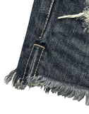 Micro Damage Denim Shorts