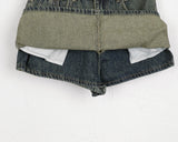 [belt set] Jerick vintage washing denim mini skirt