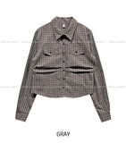 Huz Pintuck Standard Check Shirt