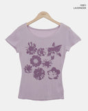 Cheritz Flower Short Sleeve T-shirt