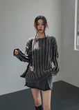 Pocket pleats A-line miniskirt