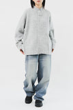 Mong Boucle Knitted Zip Up