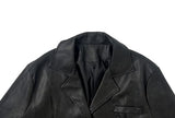 Avil Leather Overfit Blazer Jacket