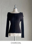 Lohavit Off Shoulder Ribbed Knit