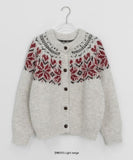 Gilever Raglan Nordic Wool Knit Cardigan