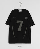 [unisex] Pupons Number Printing Over Short Sleeve Tee
