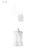 [Bag set] Palan Dot Frill Layered Sleeveless Set