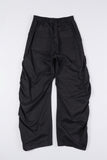 Cinch side shirring nylon pants