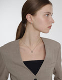 Champagne Full Moon Silver Mary Bowl Earrings