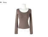 Chaerin Deep U-Neck Two-Way Layered T-Shirt