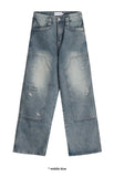 DAMAGE DOUBLE KNEE DENIM