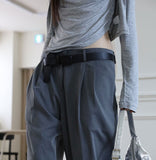 black buckle belt
