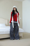 Rocky bay punching cardigan