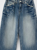 pte studded wide denim