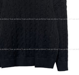 Official cable V-neck knit