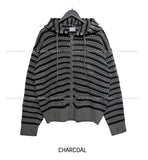 Field Stripe Mesh Warmer Hooded Zip-Up