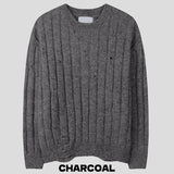 Plum ribbed damage knitwear