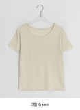 Sarun Color Layered Basic Round Short Sleeve Tee