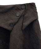 Leton Unbalanced Suede Skirt