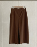 Gret Pintuck Slit Long Skirt