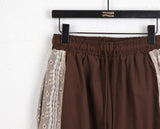 Fairlane Nylon Lace Color Matching Two-Way Long Wide Jogger Pants