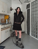 Folding Corduroy Pleated Skirt