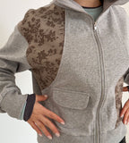 FLOWER PANEL HIGH-NECK JUMPER