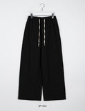 [unisex] Carrit Banding Wide Cotton Pants