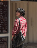 Dino loose fit check shirt