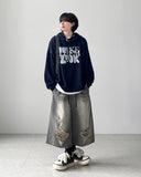 Marble Gray Crop Denim Pants