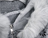 Newa Nordic Fur Two-Way Knit Hooded Zip-Up