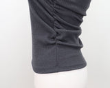 Neon Button Shirring Knit Top Cardigan Set