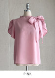 Lovell Ribbon Tie Shirring Blouse
