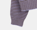 Seoan Stripe Two-Way Knit Hood Zip-Up