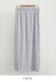 Weave Pleats Banding Skirt
