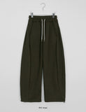 Kukuna banding string side cut brushed wide jogger pants