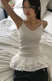 TRIPLE FRILL SLEEVELESS