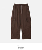Pona Pintuck Washed Diagonal Cargo Pants