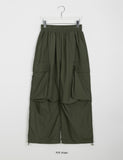 [unisex] Domo nylon string banding parachute cargo pants