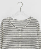 Vianne Stripe Sleeveless Cardigan Set