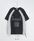 [unisex] Keyou Sporty Nylon Over Short Sleeve Tee