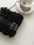 Fanta Mini Fur Belt Chain Cross Bag