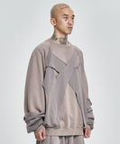 Paneled Washed Sweatshirt
