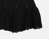 Poan Lace Punching Frill Mini Skirt