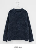 Pencuff Color Mohair Round Wool Knit